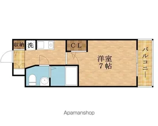 エスリード京橋Ⅲ番館【7階】の間取り