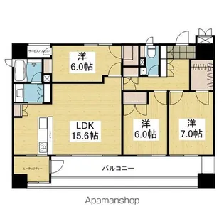 グランディアステーションタワー【3階】の間取り
