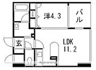 JEUNESSE翠町【2階】の間取り