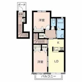 エステート今宿【2階】の間取り