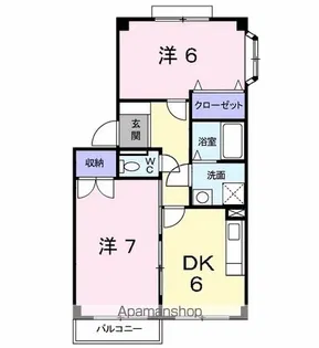 レジデンスビバ1【2階】の間取り