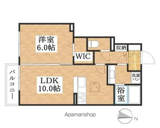 ベルエア ウエスト【1階】の間取り