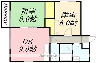 ロイヤルシティ参番館若松町(サンバンカンワカマツチョウ)【701号室】の間取り