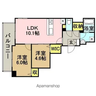FELICIDAD【902号室】の間取り