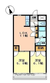 セントラルハイツⅡ【1階】の間取り