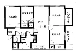 ライオンズマンション中通【2階】の間取り