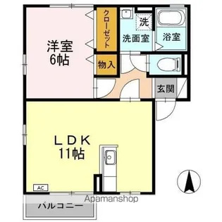エレガンス シンワ B【2階】の間取り