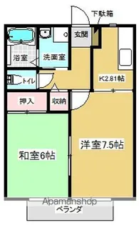 パル・シャトーⅡ【1階】の間取り
