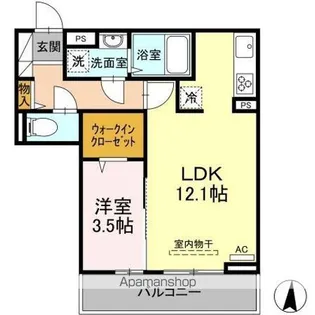 スペランツァ ドゥーエ【3階】の間取り