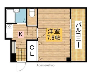 コーポ河中Ⅱ【207号室】の間取り