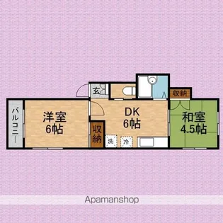 宮澤ハイツ【201号室】の間取り