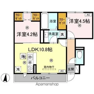 ステラアーク【1階】の間取り