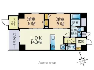 ODAKI BLDG OTEMON【7階】の間取り