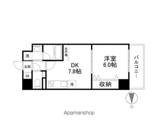 エルミナラクト【110号室】の間取り