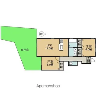 カサヴェルデ【1階】の間取り