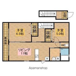 グランディールD【2階】の間取り