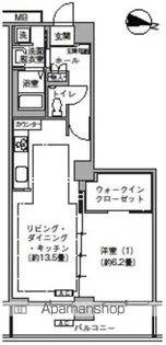 トリニティー芝浦【16階】の間取り