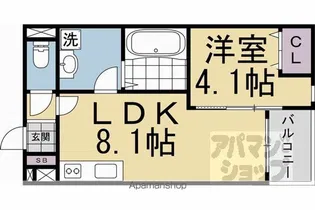 REGIES京都梅小路【202号室】の間取り