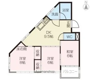 コーポ小林Ⅱ【317号室】の間取り