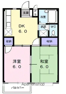 カーサ・ファミールA【2階】の間取り