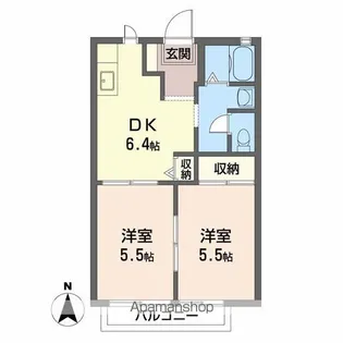 シャーメゾン三石【2階】の間取り