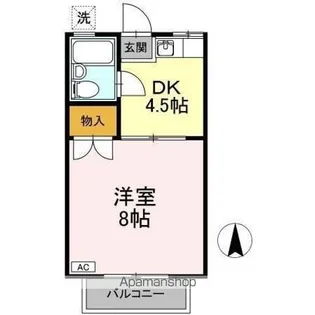 プレジール南昭和【101号室】の間取り