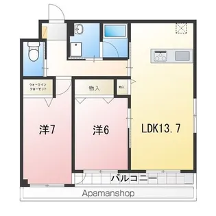 フロイデ堂林【2階】の間取り