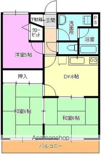 コートリビエール【305号室】の間取り
