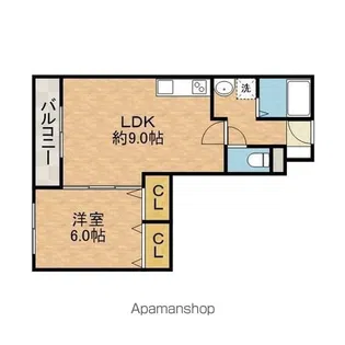 ハイツ香露園【3階】の間取り