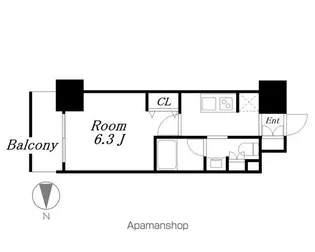ルネフラッツ庄内通駅前【1303号室】の間取り