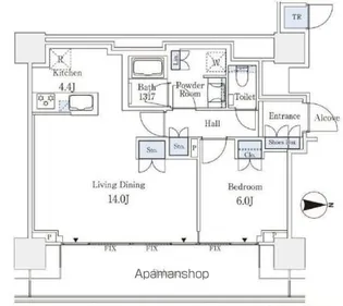 THE COURT 神宮外苑【9階】の間取り