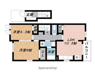 アバンツァート参番館【2階】の間取り