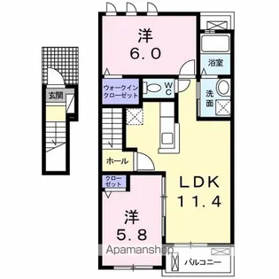 アイリス・Ⅲ【2階】の間取り