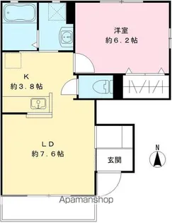 グランドール A【105号室号室】の間取り