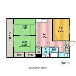 第2磯部コーポ【203号室】の間取り