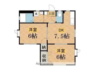 コメットハイム21D【1階】の間取り