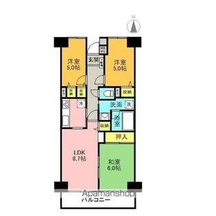 パスコグランドマンション新沼津【8階】の間取り