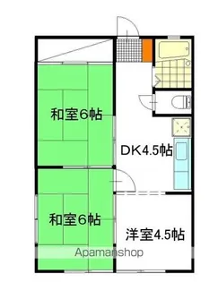 砂押コーポ B棟【103号室】の間取り