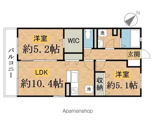 メゾン・ド・ウエスト【1階】の間取り