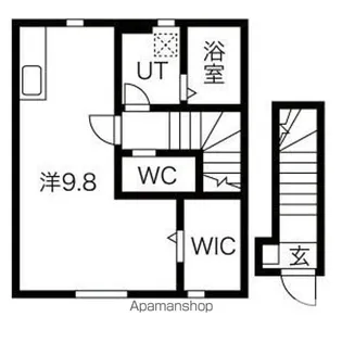 ル・メイユール東宮野目A棟【2階】の間取り