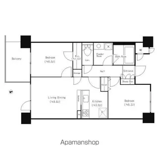 ベルヴュコート津田沼【4階】の間取り
