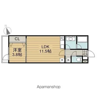 東京都日野市三沢3丁目【アパート】の間取り