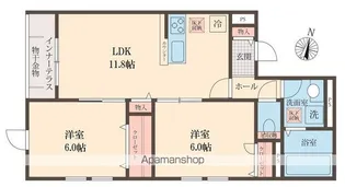 東京都杉並区方南1丁目【アパート】の間取り