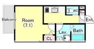 東京都昭島市美堀町2丁目【アパート】の間取り