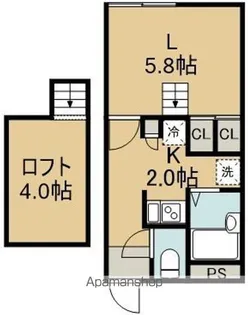 ハッピーライフ幸(ハッピーライフサチ)【201号室】の間取り