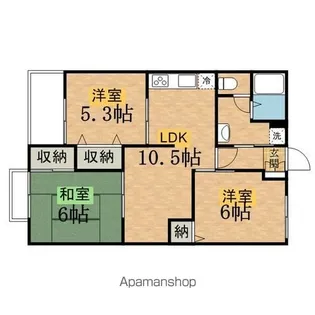 サンモール神明【1階】の間取り