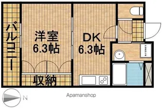 シャインヒルズ【2階】の間取り