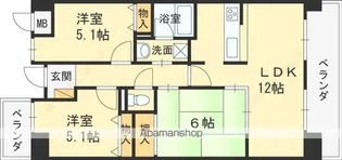 プランテーム吉田【3階】の間取り