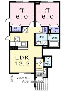 ベルデ ブリッサⅠ【1階】の間取り