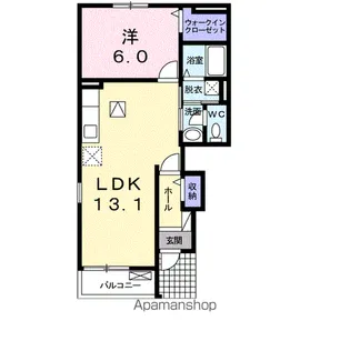 埼玉県行田市大字南河原【アパート】の間取り